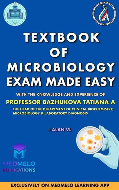 Textbook of Microbiology Exam Made Easy, Medmelo Publications textbook cover